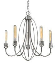 Persis 5 Light 22" Chandelier in Old Silver