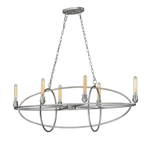 Persis 6 Light 15" Pendant in Old Silver