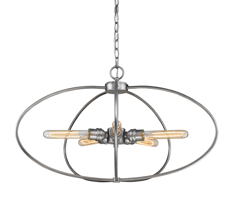 Persis 5 Light 28.25" Chandelier in Old Silver