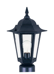 Builder Cast 1 Light Outdoor Post Lantern in Black