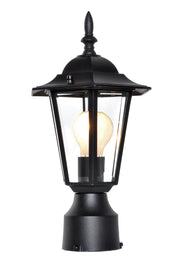 Builder Cast 1 Light Outdoor Post Lantern in Black