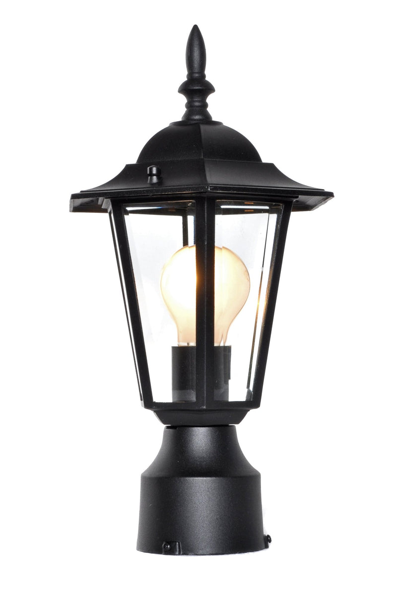 Builder Cast 1 Light Outdoor Post Lantern in Black