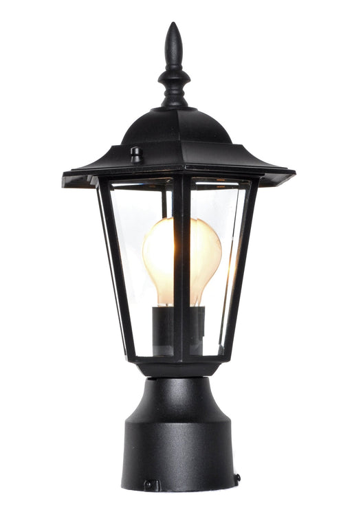Builder Cast 1 Light Outdoor Post Lantern in Black