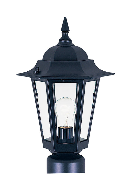 Builder Cast 1 Light Outdoor Post Lantern in Black