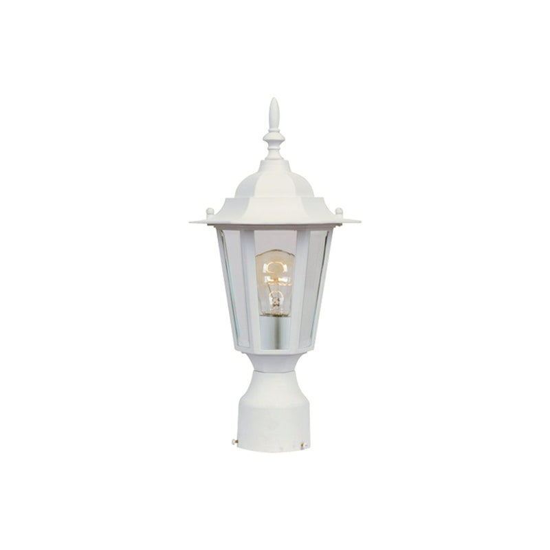 Builder Cast 1 Light Outdoor Post Lantern in White