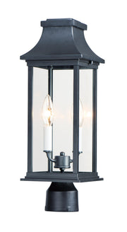 Vicksburg 2 Light Outdoor Post Lantern in Black