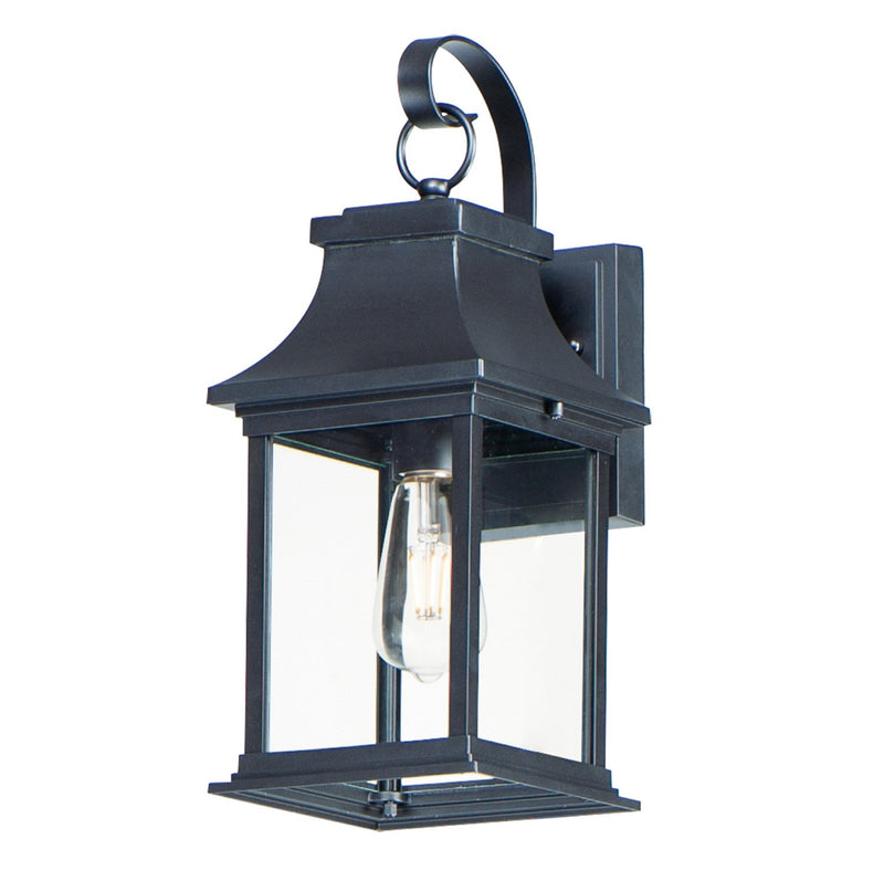 Vicksburg 1 Light Small Outdoor Wall Sconce in Black