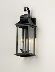 Vicksburg 2 Light Medium Outdoor Wall Sconce in Black