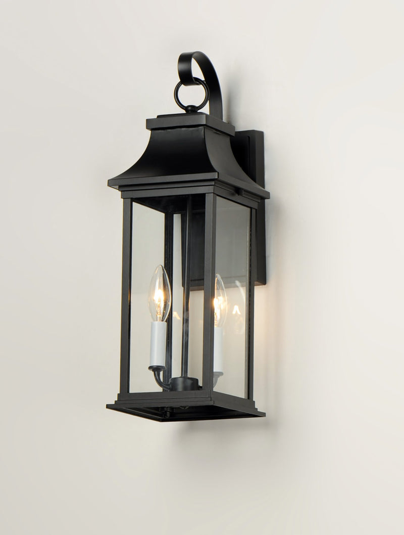 Vicksburg 2 Light Medium Outdoor Wall Sconce in Black