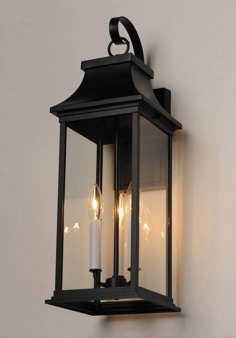 Vicksburg 24" 3 Light Outdoor Wall Sconce in Black