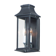 Vicksburg 2 Light Outdoor Pocket Wall Sconce in Black