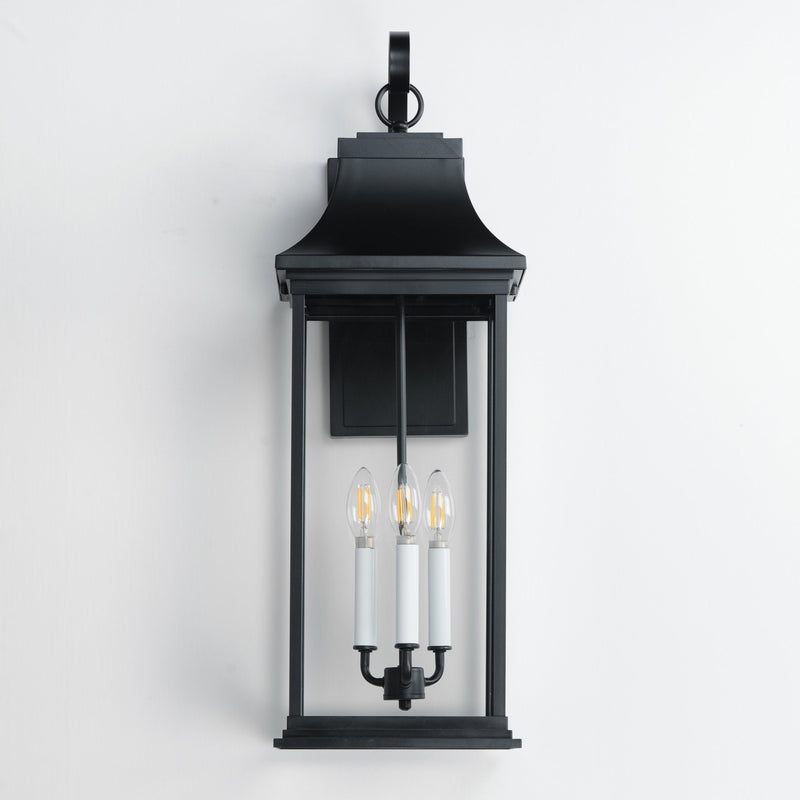 Vicksburg 28" 3 Light Outdoor Wall Sconce in Black