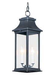 Vicksburg 2 Light Outdoor Hanging Lantern in Black