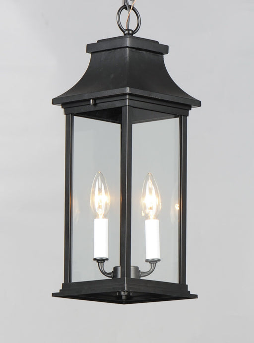 Vicksburg 2 Light Outdoor Hanging Lantern in Black