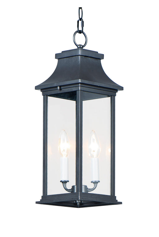 Vicksburg 2 Light Outdoor Hanging Lantern in Black