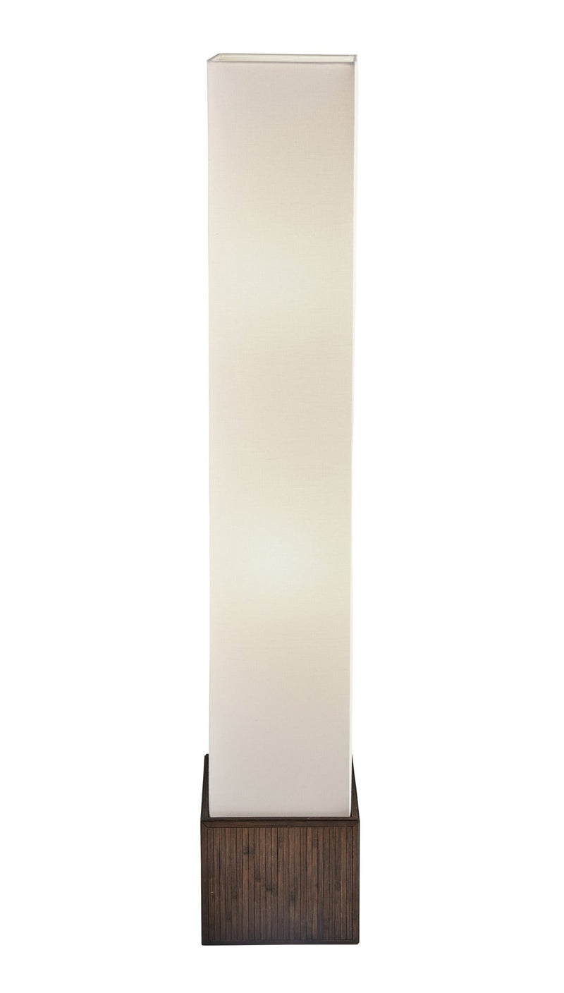 Sebu 2-Light Floor Lamp in Teak Brown Bamboo