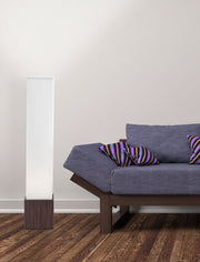 Sebu 2-Light Floor Lamp in Teak Brown Bamboo