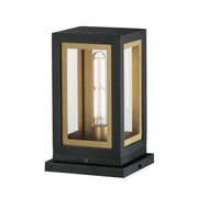 Neoclass 1 Light Outdoor Deck Lantern in Black / Gold
