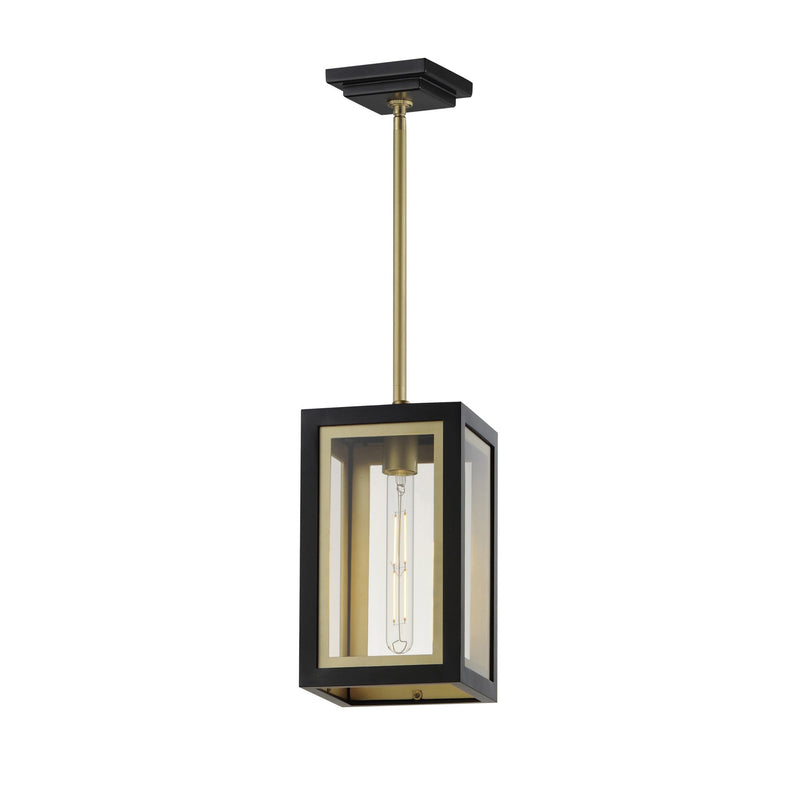Neoclass 1 Light Outdoor Pendant in Black / Gold