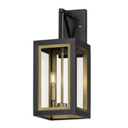 Neoclass 18" 2 Light Outdoor Wall Sconce in Black / Gold