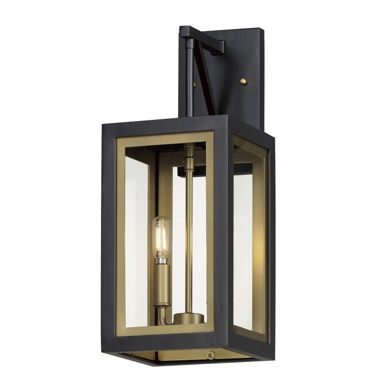 Neoclass 18" 2 Light Outdoor Wall Sconce in Black / Gold