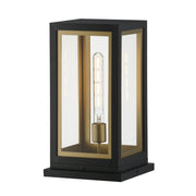Neoclass 1 Light Large Outdoor Deck Lantern in Black / Gold