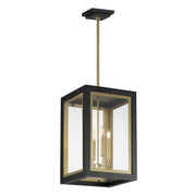 Neoclass 4 Light Outdoor Pendant in Black / Gold