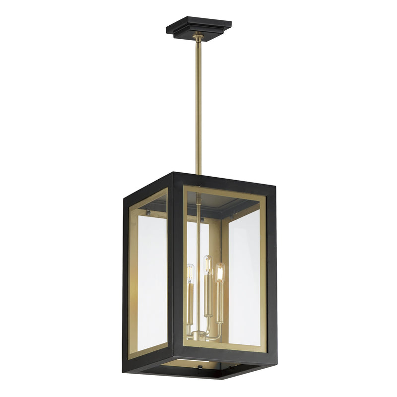Neoclass 4 Light Outdoor Pendant in Black / Gold