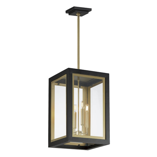 Neoclass 4 Light Outdoor Pendant in Black / Gold