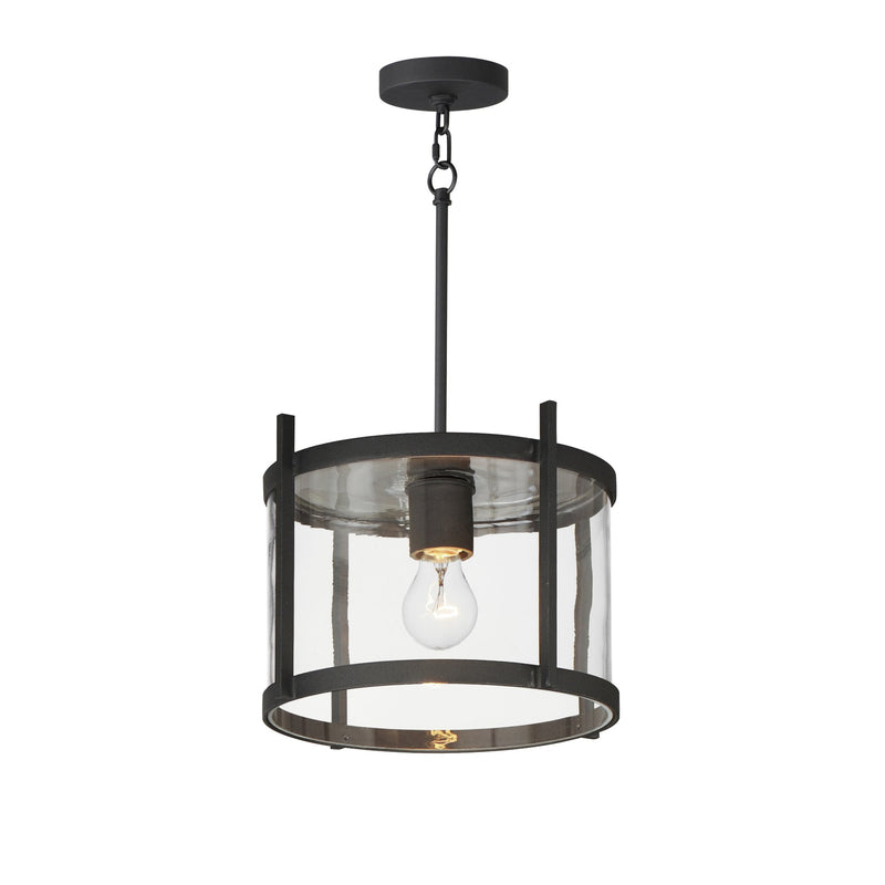 Belfry 1 Light Convertible Outdoor Pendant in Black