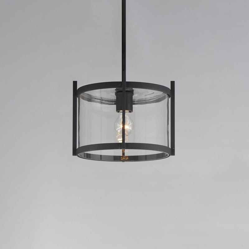 Belfry 1 Light Convertible Outdoor Pendant in Black