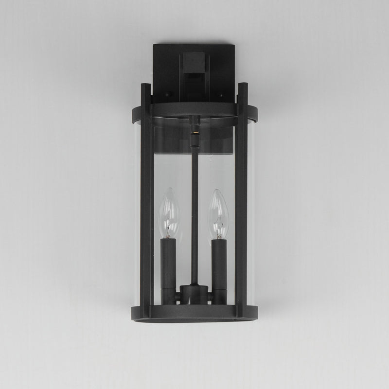Belfry 2 Light Outdoor Wall Sconce in Black