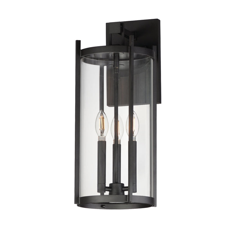 Belfry 3 Light Outdoor Wall Sconce in Black
