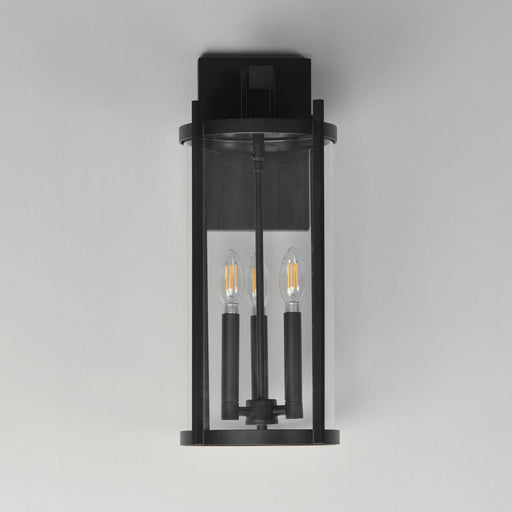 Belfry 3 Light Outdoor Wall Sconce in Black