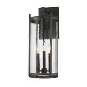 Belfry 3 Light Outdoor Wall Sconce in Black