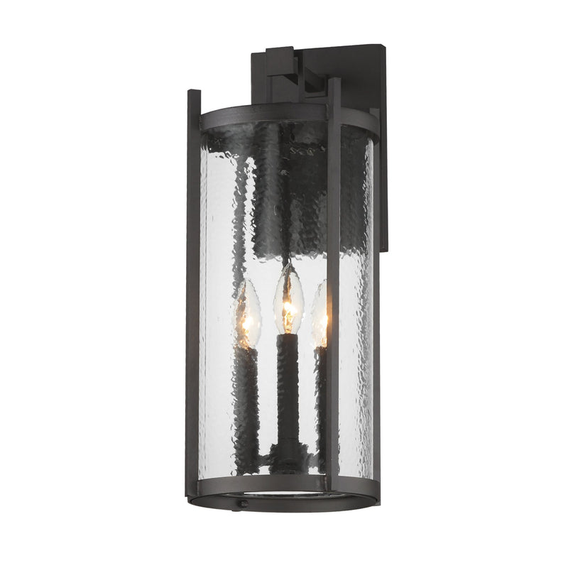 Belfry 3 Light Outdoor Wall Sconce in Black