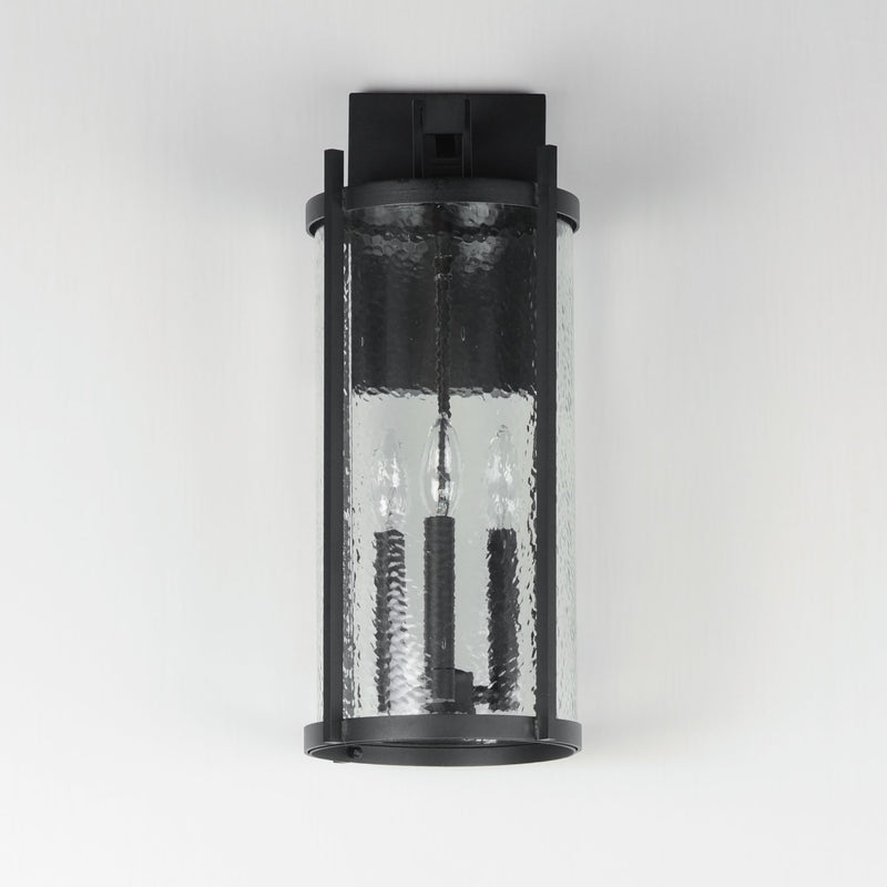 Belfry 3 Light Outdoor Wall Sconce in Black