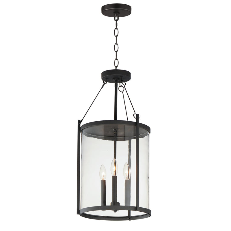 Belfry 3 Light Outdoor Pendant in Black
