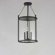 Belfry 3 Light Outdoor Pendant in Black