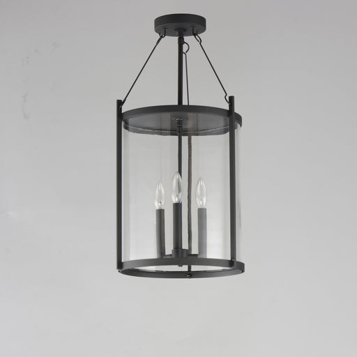 Belfry 3 Light Outdoor Pendant in Black