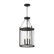 Belfry 3 Light Outdoor Pendant in Black