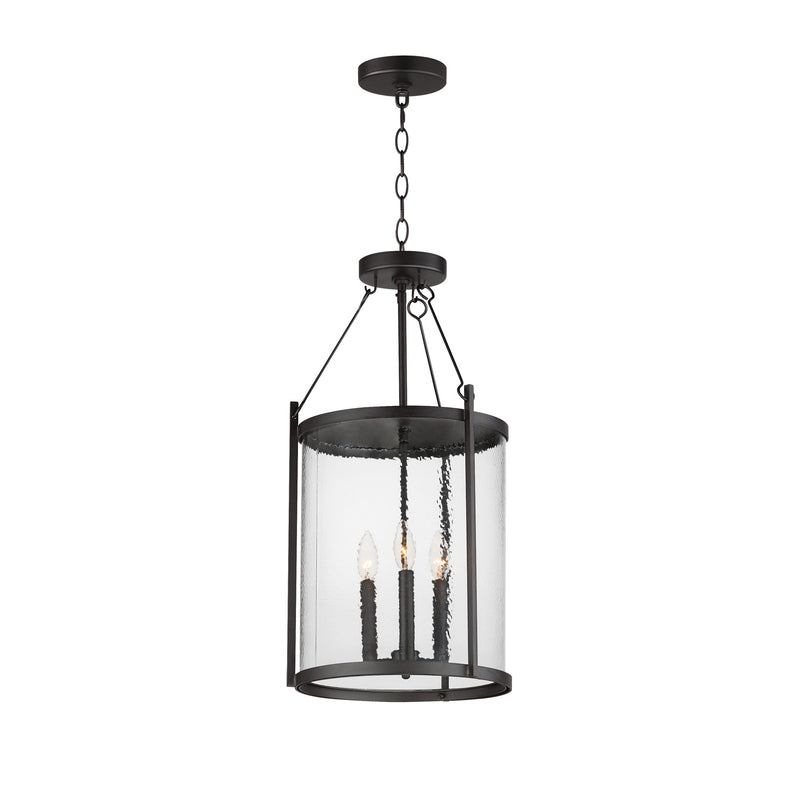 Belfry 3 Light Outdoor Pendant in Black