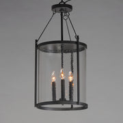 Belfry 3 Light Outdoor Pendant in Black