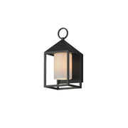 Aldous 1 Light Small Outdoor Wall Sconce in Black