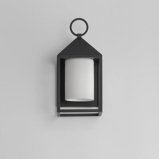 Aldous 1 Light Small Outdoor Wall Sconce in Black