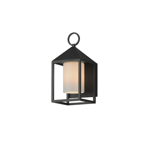 Aldous 1 Light Small Outdoor Wall Sconce in Black