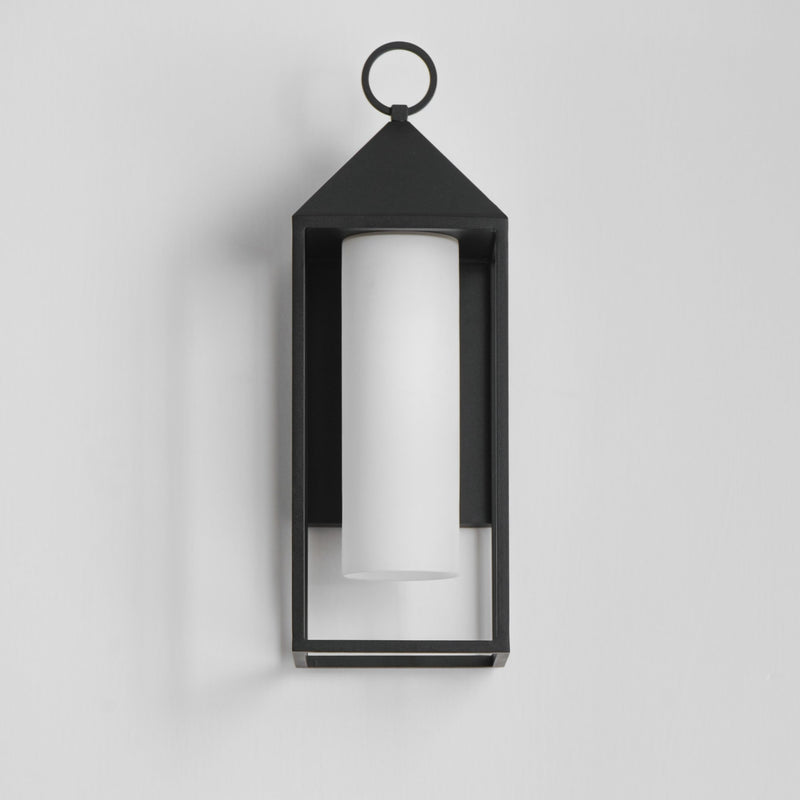 Aldous 1 Light Large Outdoor Wall Sconce in Black