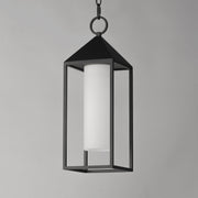 Aldous 1 Light Outdoor Pendant in Black