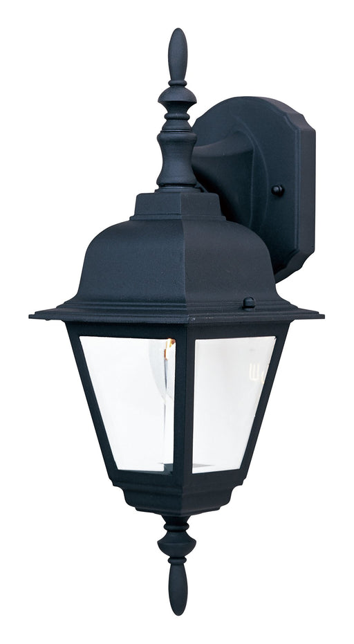 Builder Cast 1 Light Upright Outdoor Wall Lantern in Black