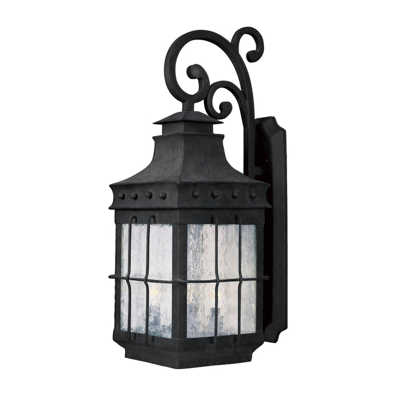 Nantucket 3 Light Outdoor Wall Lantern in Country Forge